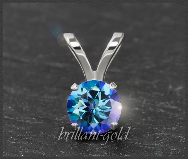 Anhänger 585 Gold blauer Mystic Topas 3,4,5,6mm